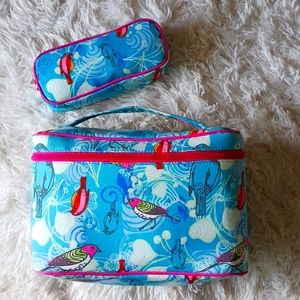 Once Apon A Rose 2 Piece Cosmetic Bag NWOT